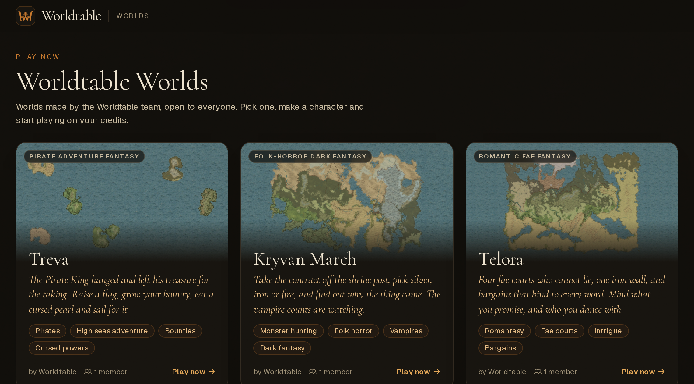 Seven worlds you can play right now